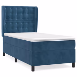 Giroletto a Molle con Materasso Blu Scuro 90x200 cm in Vellutocod mxl 98332 - Vista aggiuntiva 2