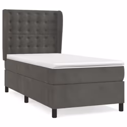 Giroletto a Molle con Materasso Grigio Scuro 100x200 cm Vellutocod mxl 122250 - Vista aggiuntiva 2
