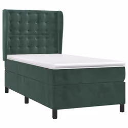 Giroletto a Molle con Materasso Verde Scuro 100x200 cm Vellutocod mxl 98334 - Vista aggiuntiva 3
