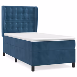 Giroletto a Molle con Materasso Blu Scuro 100x200 cm in Vellutocod mxl 74333 - Vista aggiuntiva 2