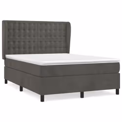 Giroletto a Molle con Materasso Grigio Scuro 140x190 cm Vellutocod mxl 122247 - Vista aggiuntiva 2