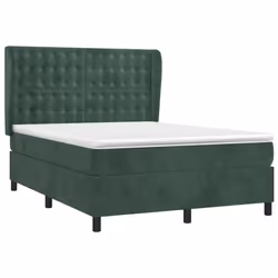 Giroletto a Molle con Materasso Verde Scuro 140x190 cm Vellutocod mxl 98333 - Vista aggiuntiva 3