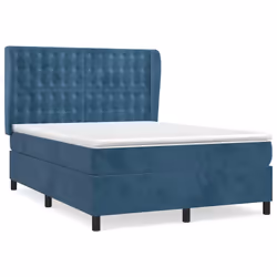 Giroletto a Molle con Materasso Blu Scuro 140x200 cm in Vellutocod mxl 122252 - Vista aggiuntiva 2