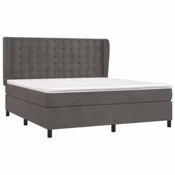 Giroletto a Molle con Materasso Grigio Scuro 180x200 cm Vellutocod mxl 74332 - Vista aggiuntiva 3