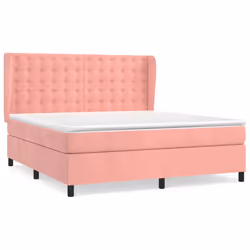 Giroletto a Molle con Materasso Rosa 180x200 cm in Vellutocod mxl 74337 - Vista aggiuntiva 2