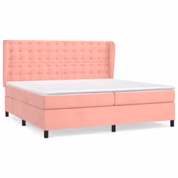 Giroletto a Molle con Materasso Rosa 200x200 cm in Vellutocod mxl 122255 - Vista aggiuntiva 2