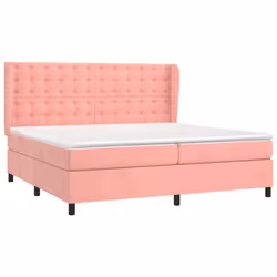 Giroletto a Molle con Materasso Rosa 200x200 cm in Vellutocod mxl 122255 - Vista aggiuntiva 3