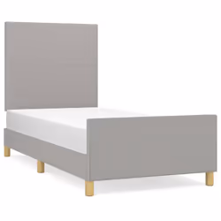 vidaXL Giroletto senza Materasso Grigio Chiaro 80x200 cm Tessuto - Vista aggiuntiva 2