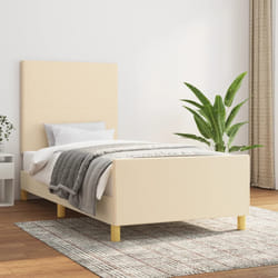 vidaXL Giroletto senza Materasso Crema 80x200 cm in Tessuto
