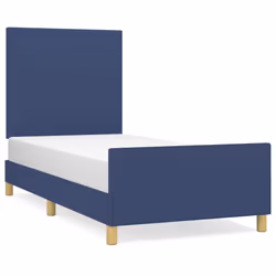 vidaXL Giroletto senza Materasso Blu 100x200 cm in Tessuto - Vista aggiuntiva 2