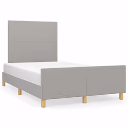vidaXL Giroletto senza Materasso Grigio Chiaro 120x200 cm Tessuto - Vista aggiuntiva 2