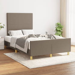 vidaXL Giroletto senza Materasso Tortora 120x200 cm Tessuto