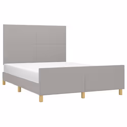 Giroletto con Testiera Grigio Chiaro 140x190 cm in Tessutocod mxl 121824 - Vista aggiuntiva 3