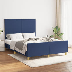 vidaXL Giroletto senza Materasso Blu 140x200 cm in Tessuto