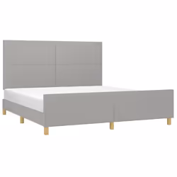 vidaXL Giroletto senza Materasso Grigio Chiaro 160x200 cm Tessuto - Vista aggiuntiva 3