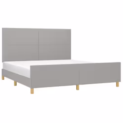 vidaXL Giroletto senza Materasso Grigio Chiaro 180x200 cm Tessuto - Vista aggiuntiva 3