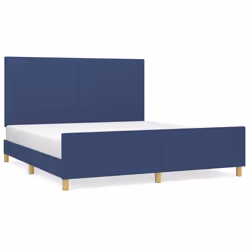vidaXL Giroletto senza Materasso Blu 180x200 cm in Tessuto - Vista aggiuntiva 2