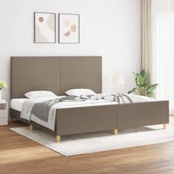 vidaXL Giroletto senza Materasso Tortora 200x200 cm in Tessuto