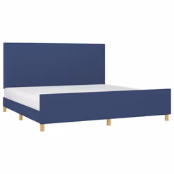 vidaXL Giroletto senza Materasso Blu 200x200 cm in Tessuto - Vista aggiuntiva 3
