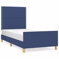 Giroletto con Testiera Blu 100x200 cm in Tessutocod mxl 97934 - Vista aggiuntiva 2