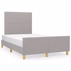 vidaXL Giroletto senza Materasso Grigio Chiaro 120x200 cm Tessuto - Vista aggiuntiva 2