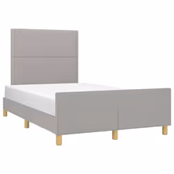 vidaXL Giroletto senza Materasso Grigio Chiaro 120x200 cm Tessuto - Vista aggiuntiva 3