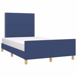 vidaXL Giroletto senza Materasso Blu 120x200 cm in Tessuto - Vista aggiuntiva 3