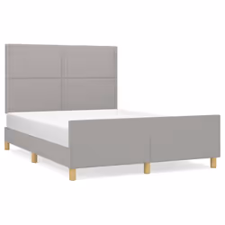 Giroletto con Testiera Grigio Chiaro 140x190 cm in Tessutocod mxl 121825 - Vista aggiuntiva 2