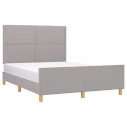 vidaXL Giroletto senza Materasso Grigio Chiaro 140x200 cm Tessuto - Vista aggiuntiva 3