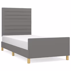 vidaXL Giroletto senza Materasso Grigio Scuro 80x200 cm Tessuto - Vista aggiuntiva 2