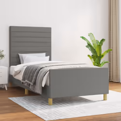 Giroletto con Testiera Grigio Scuro 90x190 cm in Tessutocod mxl 97943