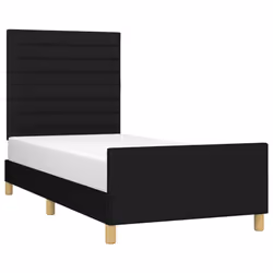 Giroletto con Testiera Nero 90x200 cm in Tessutocod mxl 97944 - Vista aggiuntiva 3