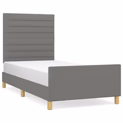 vidaXL Giroletto senza Materasso Grigio Scuro 100x200 cm Tessuto - Vista aggiuntiva 2