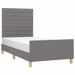 vidaXL Giroletto senza Materasso Grigio Scuro 100x200 cm Tessuto - Vista aggiuntiva 3