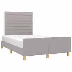 vidaXL Giroletto senza Materasso Grigio Chiaro 120x200 cm Tessuto - Vista aggiuntiva 3
