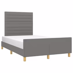 vidaXL Giroletto senza Materasso Grigio Scuro 120x200 cm Tessuto - Vista aggiuntiva 3