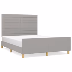 vidaXL Giroletto senza Materasso Grigio Chiaro 140x200 cm Tessuto - Vista aggiuntiva 2