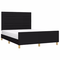 vidaXL Giroletto senza Materasso Nero 140x200 cm in Tessuto - Vista aggiuntiva 3