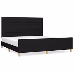 Giroletto con Testiera Nero 180x200 cm in Tessutocod mxl 73925 - Vista aggiuntiva 2