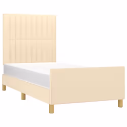 vidaXL Giroletto senza Materasso Crema 80x200 cm in Tessuto - Vista aggiuntiva 3