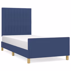 vidaXL Giroletto senza Materasso Blu 80x200 cm in Tessuto - Vista aggiuntiva 2