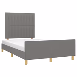 vidaXL Giroletto senza Materasso Grigio Scuro 120x200 cm Tessuto - Vista aggiuntiva 3