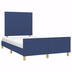 vidaXL Giroletto senza Materasso Blu 120x200 cm in Tessuto - Vista aggiuntiva 3