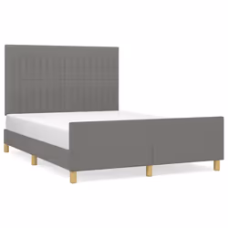 Giroletto con Testiera Grigio Scuro 140x190 cm in Tessutocod mxl 73927 - Vista aggiuntiva 2