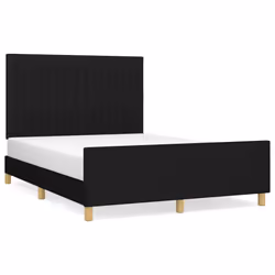 Giroletto con Testiera Nero 140x190 cm in Tessutocod mxl 97953 - Vista aggiuntiva 2
