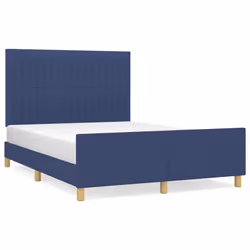 vidaXL Giroletto senza Materasso Blu 140x200 cm in Tessuto - Vista aggiuntiva 2