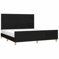 vidaXL Giroletto senza Materasso Nero 180x200 cm in Tessuto - Vista aggiuntiva 3