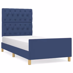 vidaXL Giroletto senza Materasso Blu 80x200 cm in Tessuto - Vista aggiuntiva 2