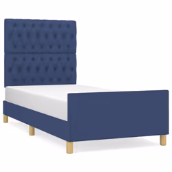 vidaXL Giroletto senza Materasso Blu 90x190 cm in Tessuto - Vista aggiuntiva 2