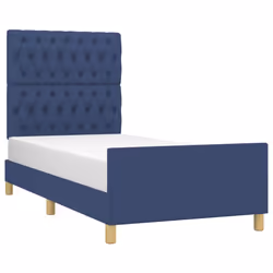 vidaXL Giroletto senza Materasso Blu 90x190 cm in Tessuto - Vista aggiuntiva 3